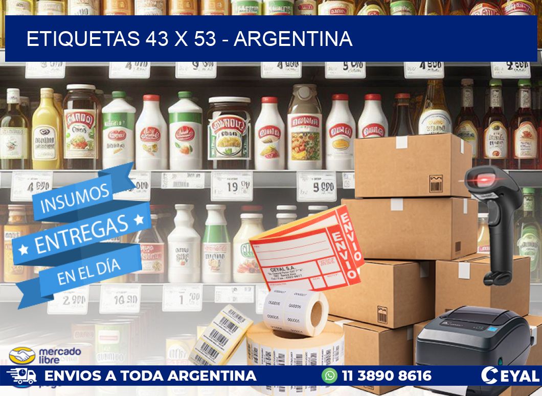 ETIQUETAS 43 x 53 - ARGENTINA