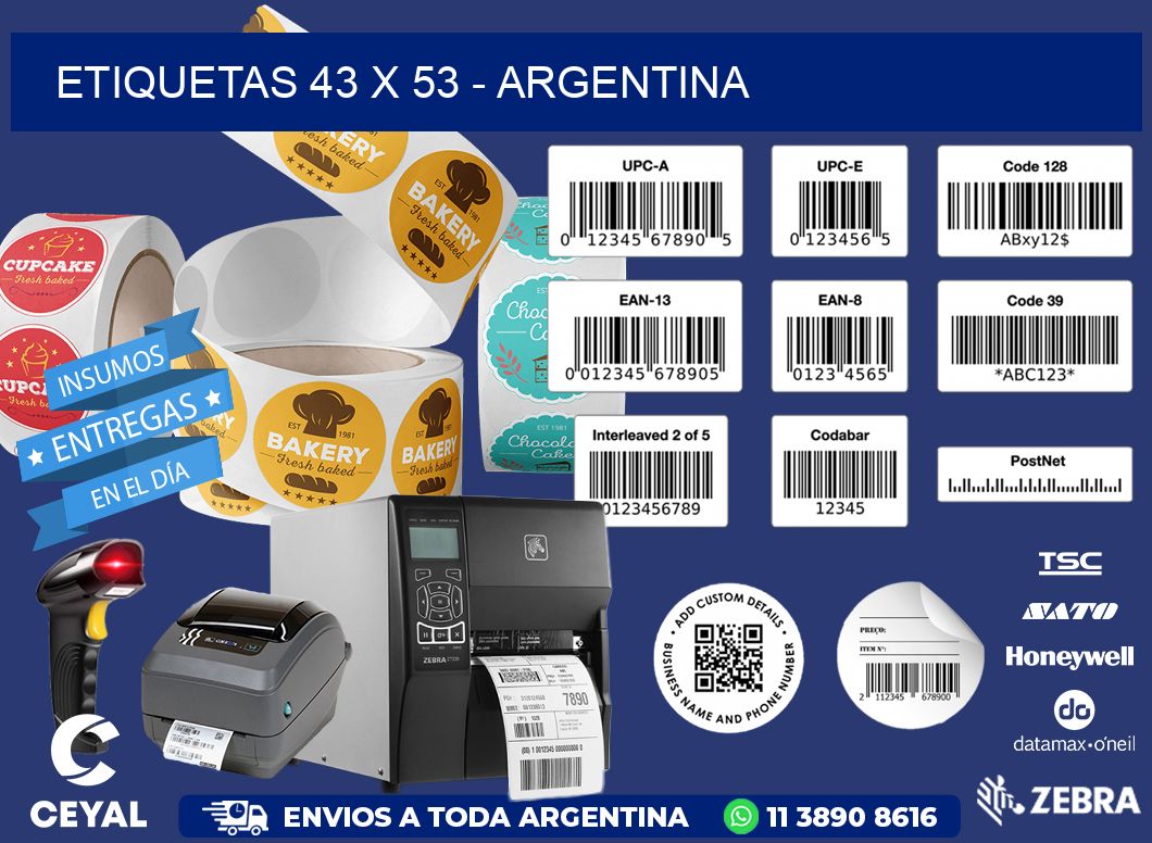 ETIQUETAS 43 x 53 - ARGENTINA