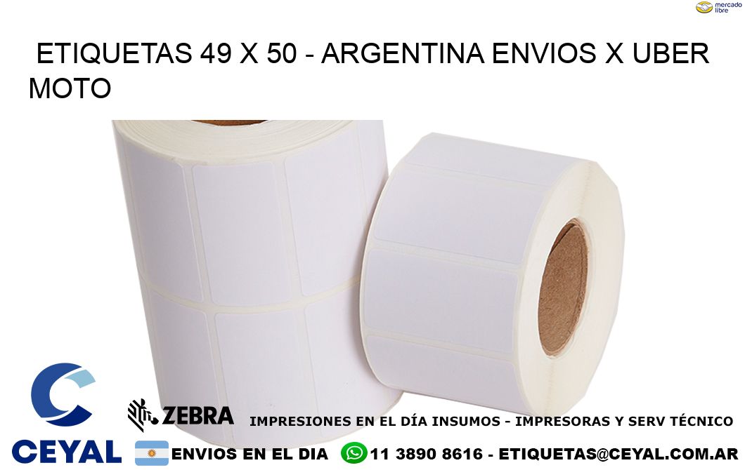 ETIQUETAS 49 x 50 – ARGENTINA ENVIOS X UBER MOTO