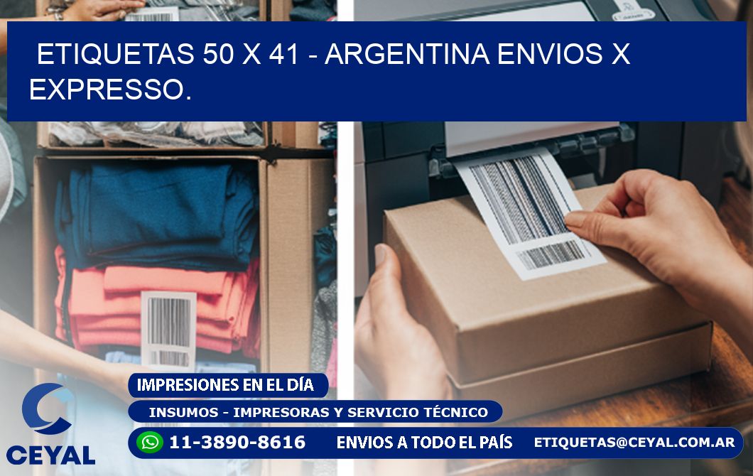 ETIQUETAS 50 x 41 - ARGENTINA ENVIOS X EXPRESSO.