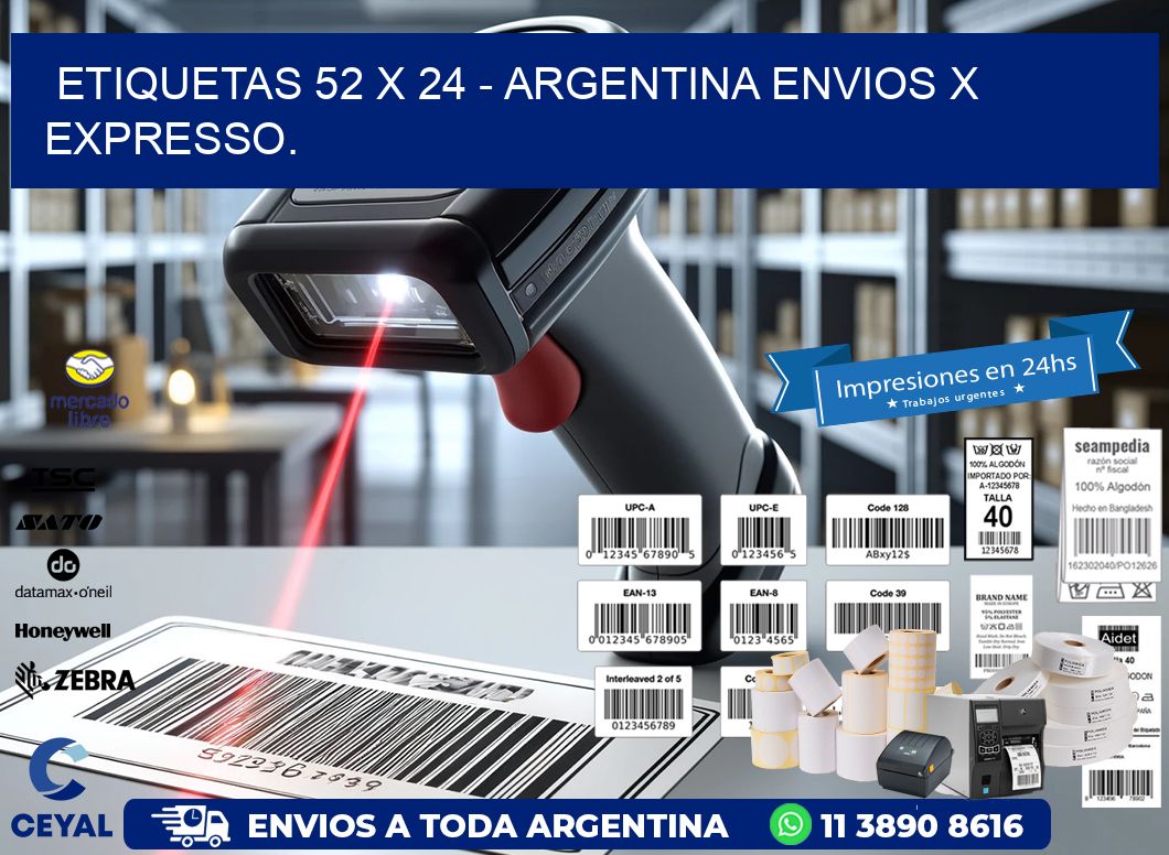 ETIQUETAS 52 x 24 – ARGENTINA ENVIOS X EXPRESSO.