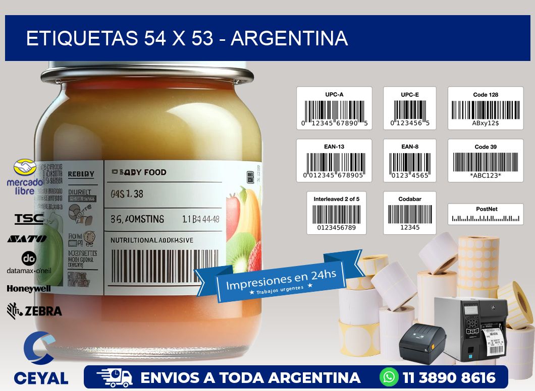 ETIQUETAS 54 x 53 - ARGENTINA