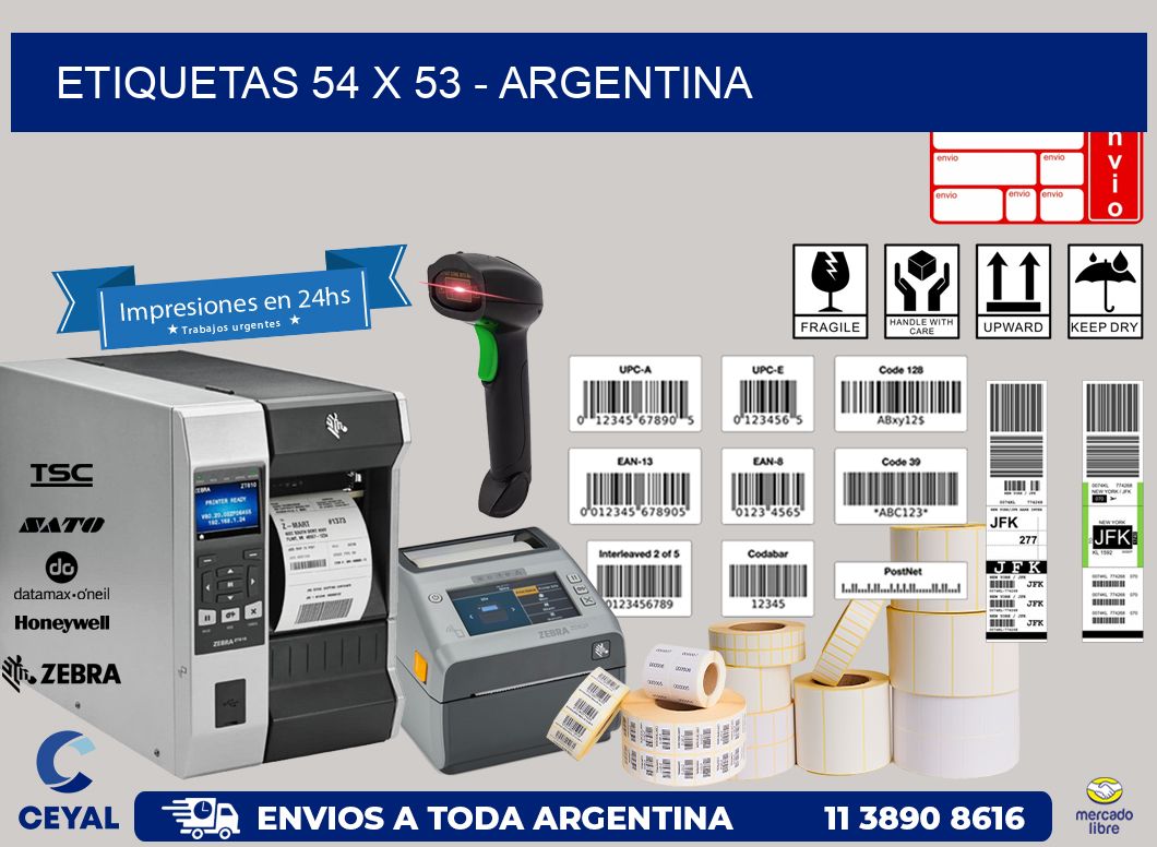 ETIQUETAS 54 x 53 - ARGENTINA