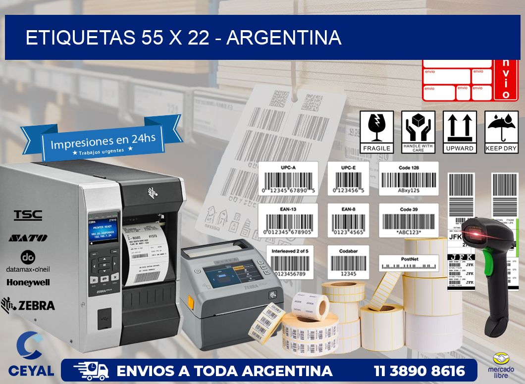 ETIQUETAS 55 x 22 - ARGENTINA