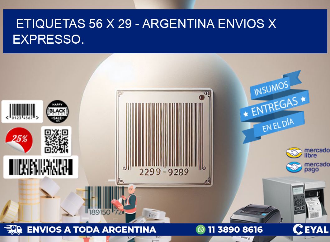 ETIQUETAS 56 x 29 - ARGENTINA ENVIOS X EXPRESSO.