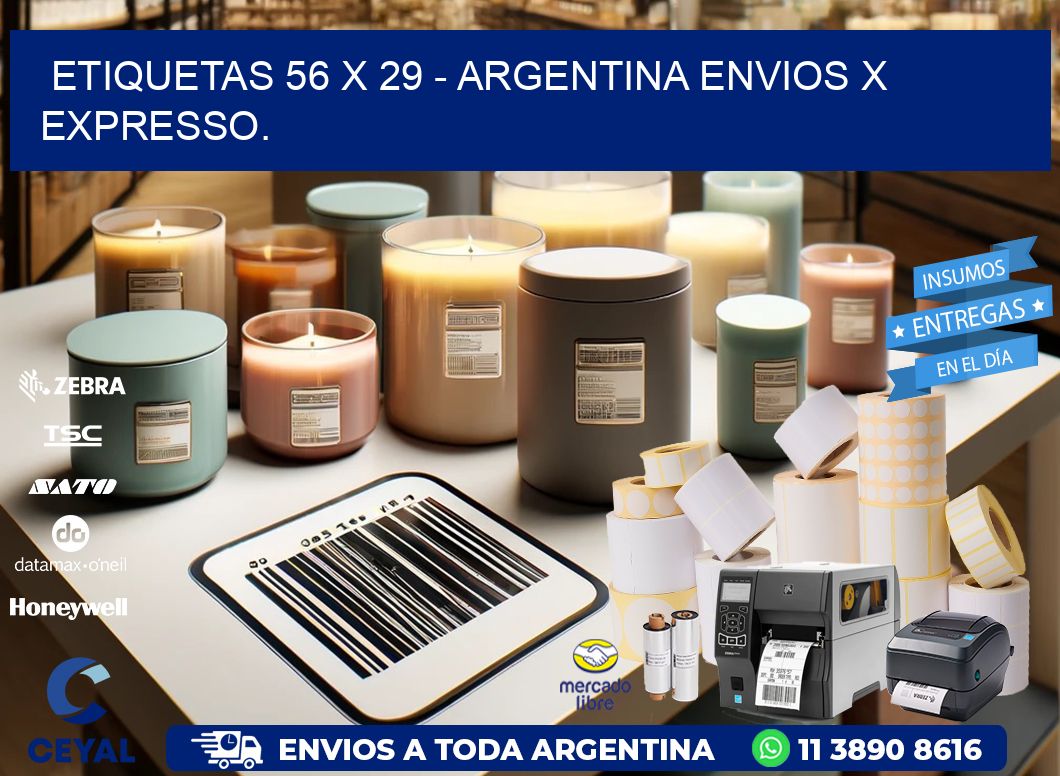 ETIQUETAS 56 x 29 - ARGENTINA ENVIOS X EXPRESSO.