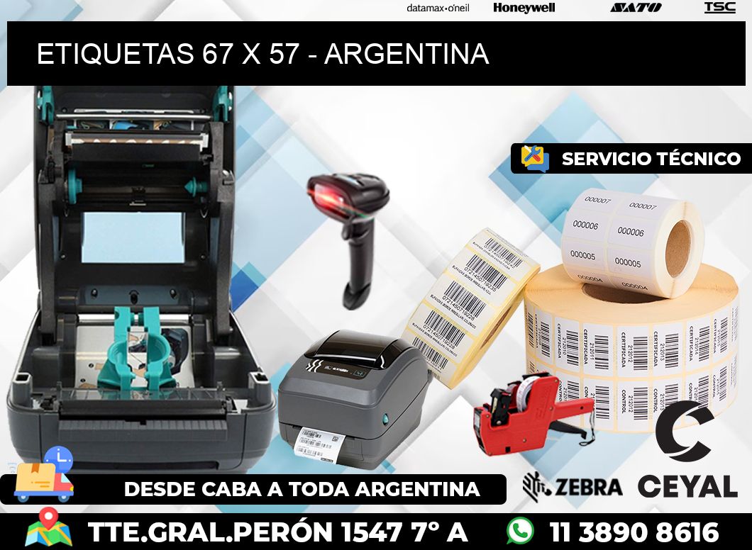 ETIQUETAS 67 x 57 - ARGENTINA