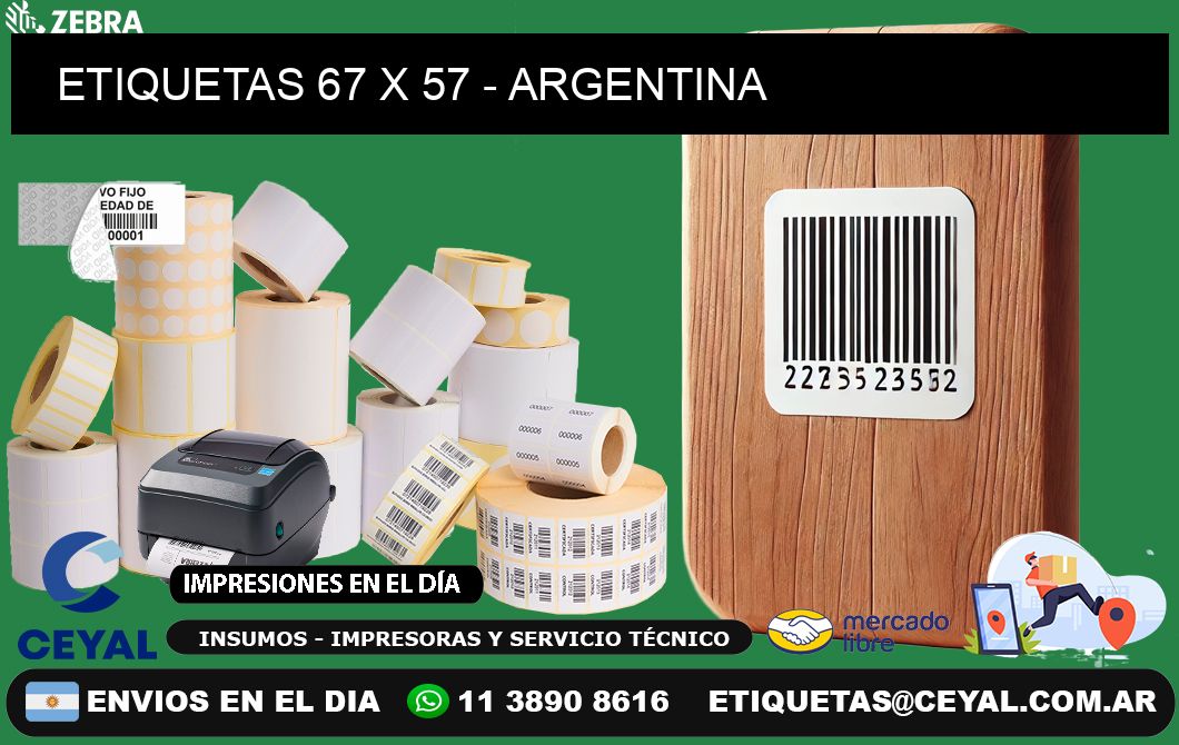 ETIQUETAS 67 x 57 - ARGENTINA