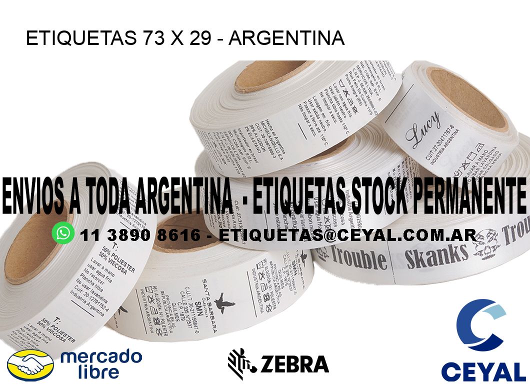 ETIQUETAS 73 x 29 - ARGENTINA