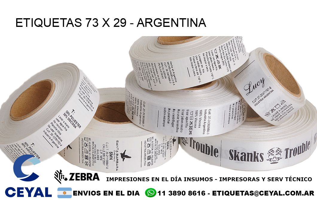 ETIQUETAS 73 x 29 - ARGENTINA