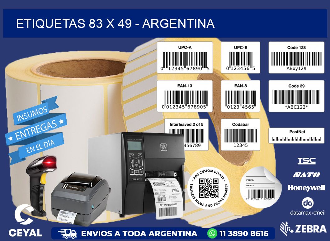 ETIQUETAS 83 x 49 - ARGENTINA