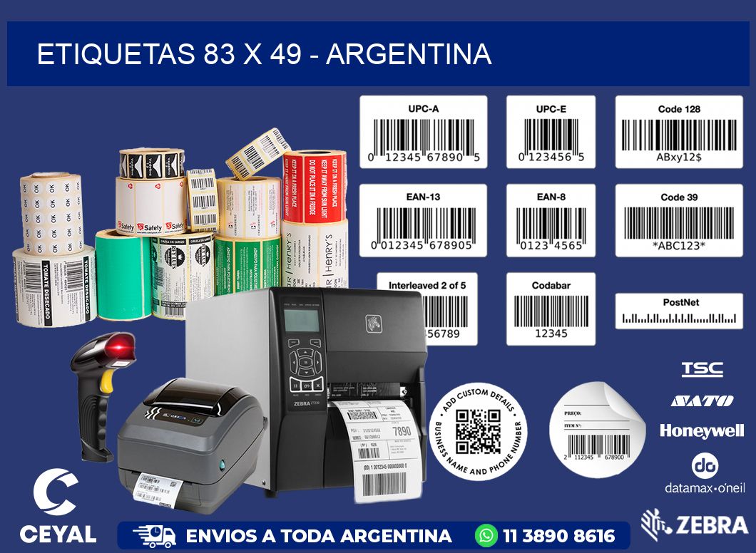 ETIQUETAS 83 x 49 - ARGENTINA