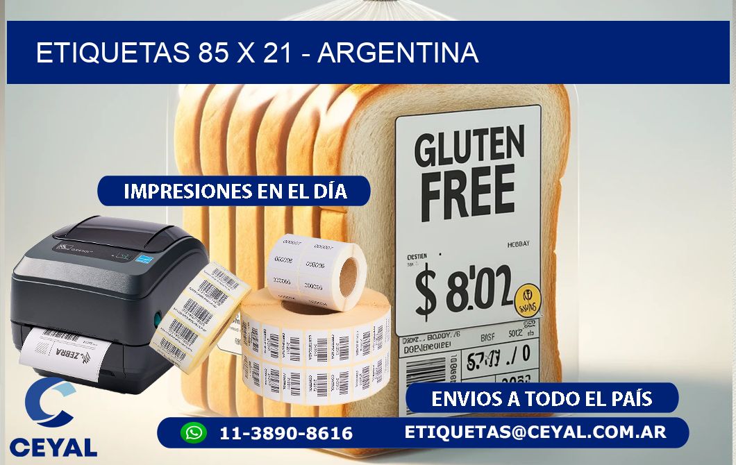 ETIQUETAS 85 x 21 - ARGENTINA