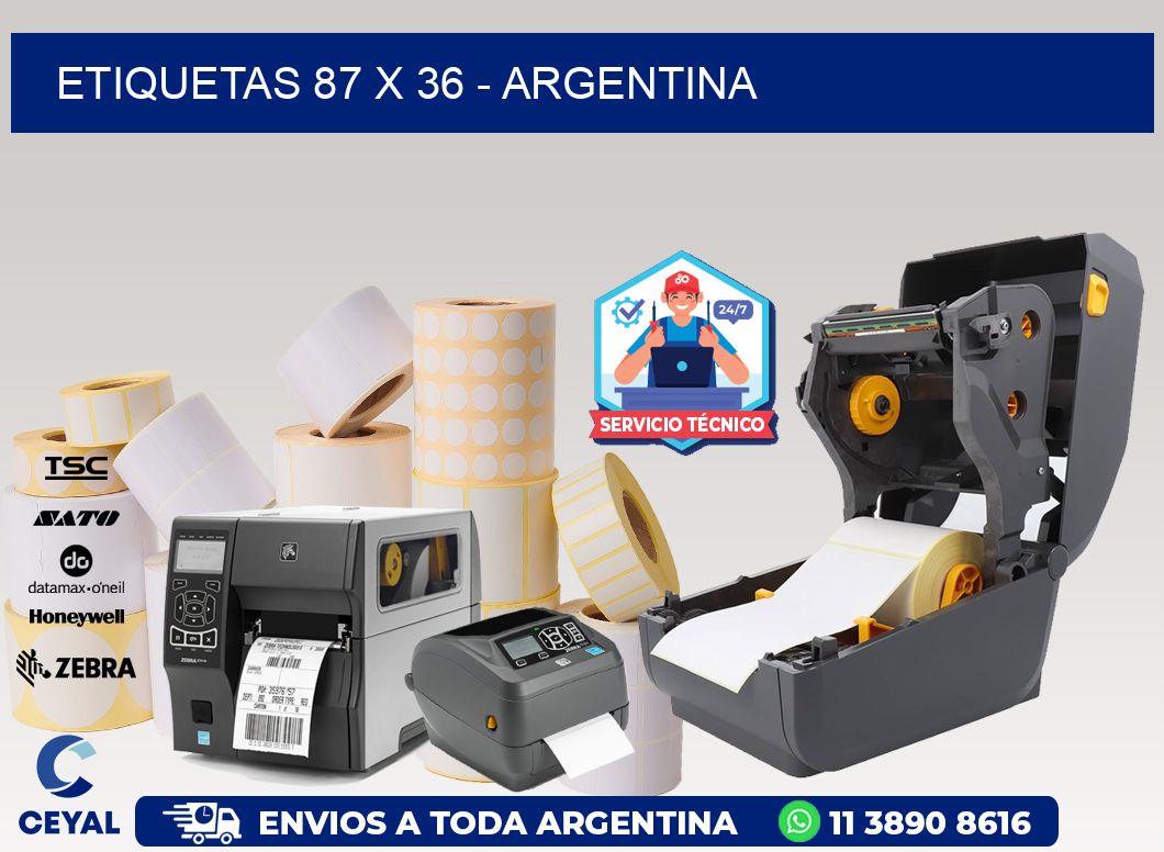 ETIQUETAS 87 x 36 - ARGENTINA