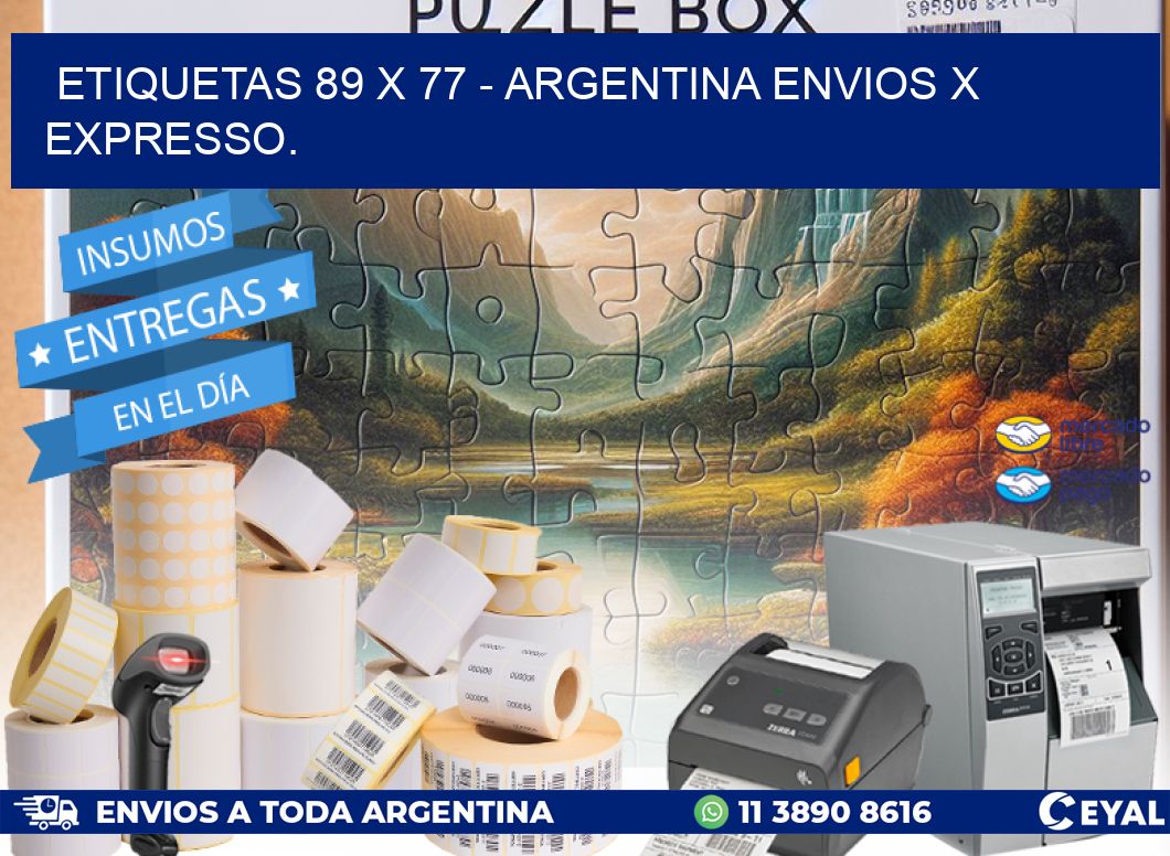 ETIQUETAS 89 x 77 - ARGENTINA ENVIOS X EXPRESSO.