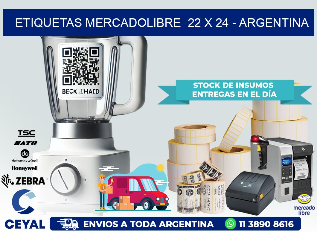 ETIQUETAS MERCADOLIBRE  22 x 24 – ARGENTINA