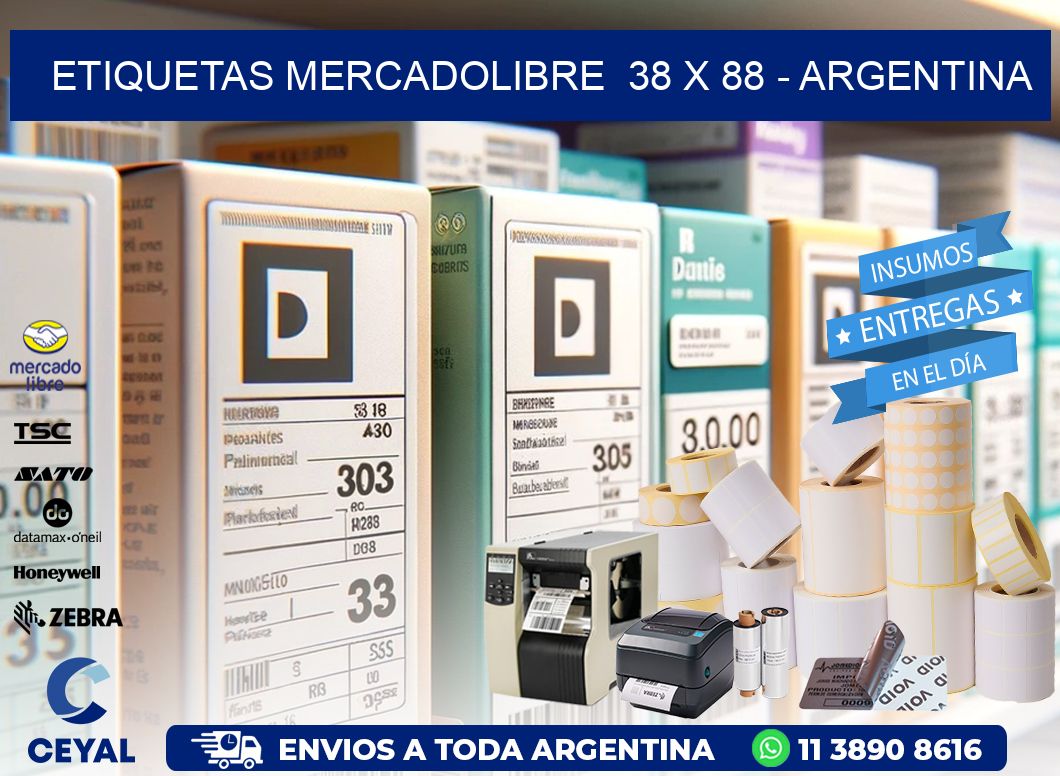 ETIQUETAS MERCADOLIBRE  38 x 88 – ARGENTINA