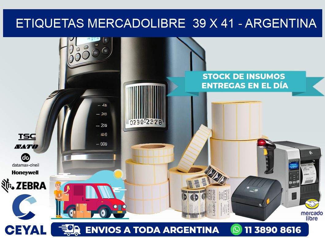 ETIQUETAS MERCADOLIBRE  39 x 41 – ARGENTINA