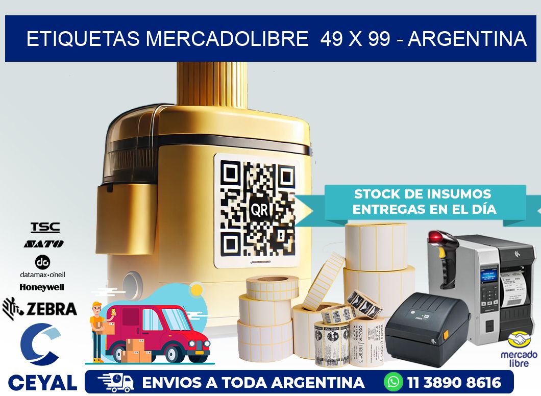 ETIQUETAS MERCADOLIBRE  49 x 99 – ARGENTINA