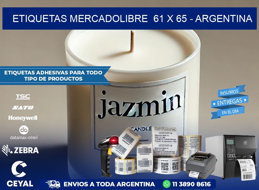 ETIQUETAS MERCADOLIBRE  61 x 65 – ARGENTINA