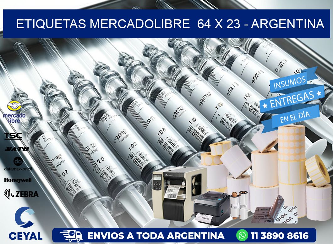 ETIQUETAS MERCADOLIBRE  64 x 23 – ARGENTINA