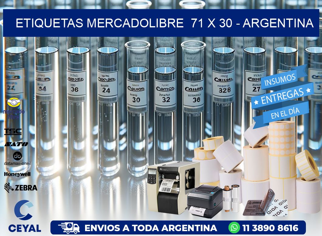 ETIQUETAS MERCADOLIBRE  71 x 30 – ARGENTINA