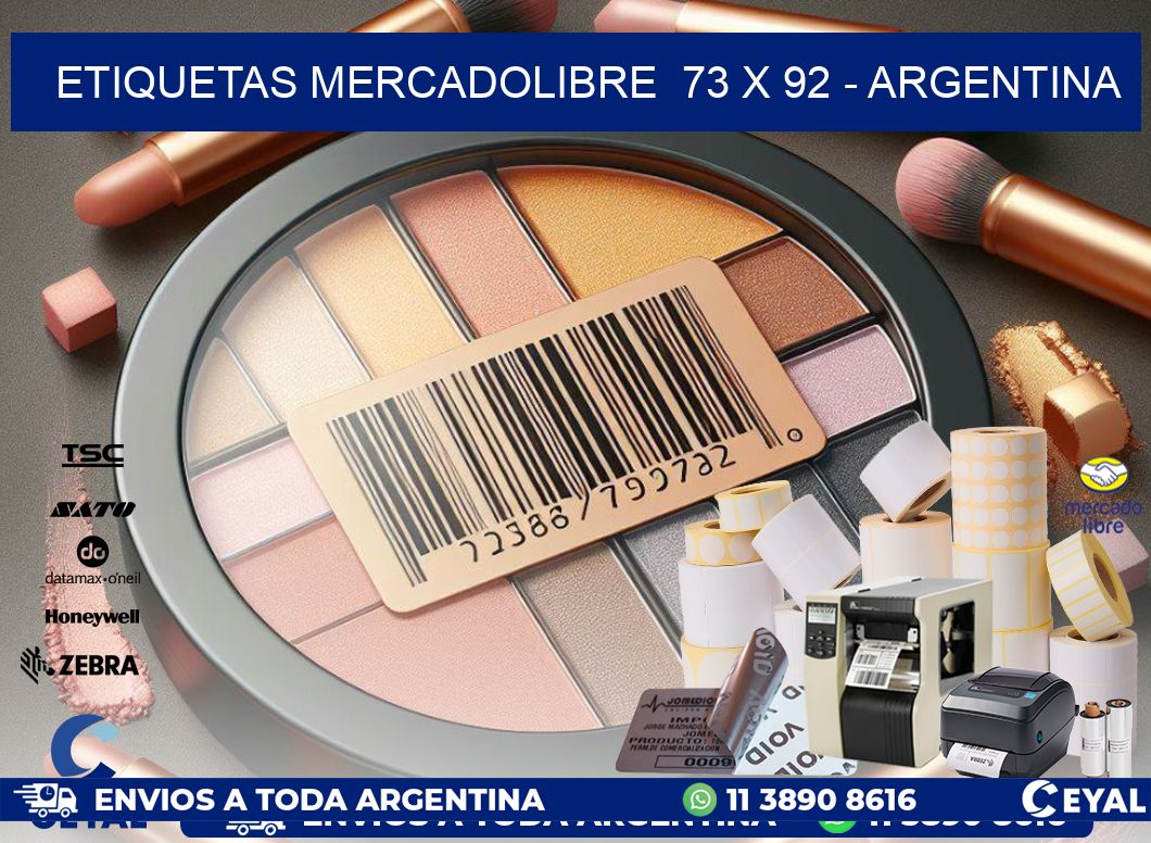 ETIQUETAS MERCADOLIBRE  73 x 92 – ARGENTINA