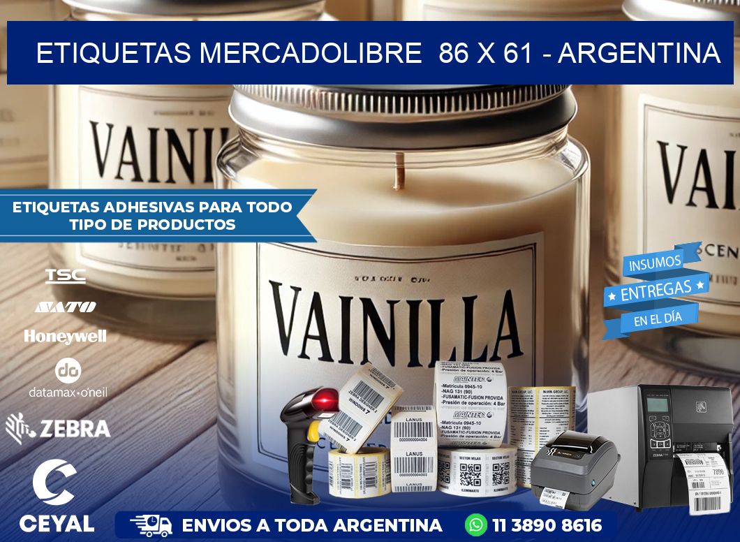 ETIQUETAS MERCADOLIBRE  86 x 61 – ARGENTINA