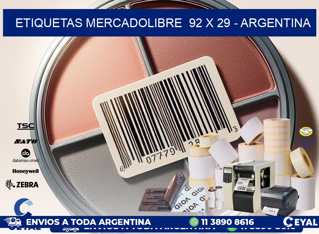 ETIQUETAS MERCADOLIBRE  92 x 29 – ARGENTINA