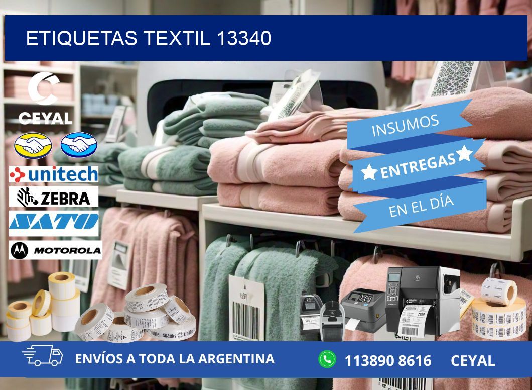 ETIQUETAS TEXTIL 13340