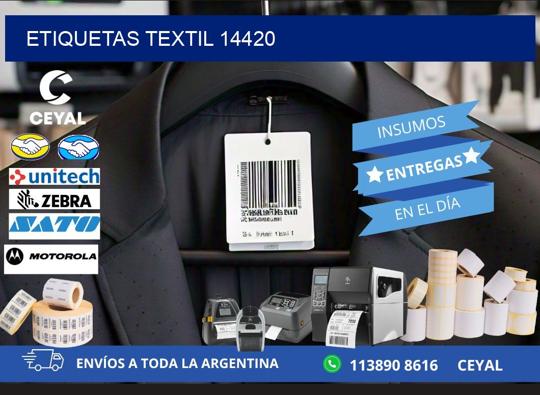 ETIQUETAS TEXTIL 14420