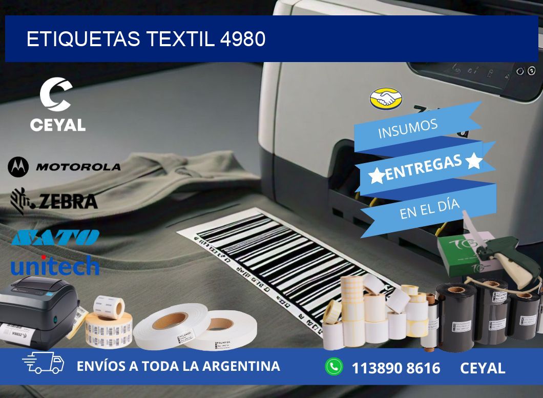 ETIQUETAS TEXTIL 4980