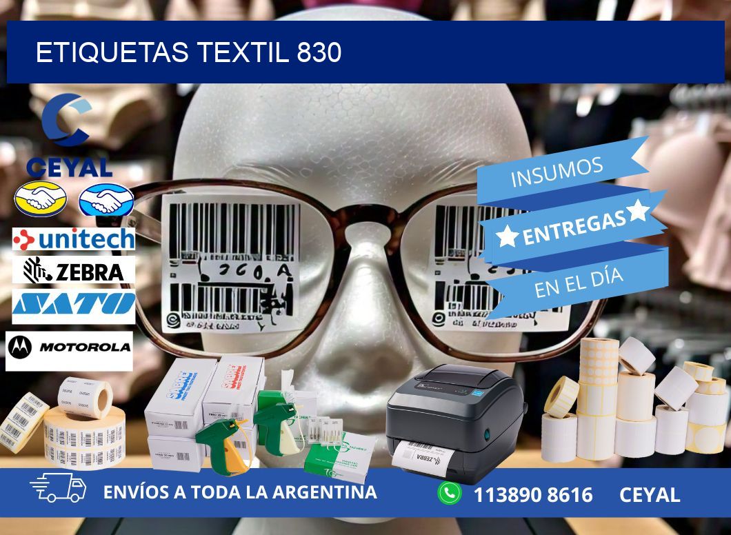 ETIQUETAS TEXTIL 830