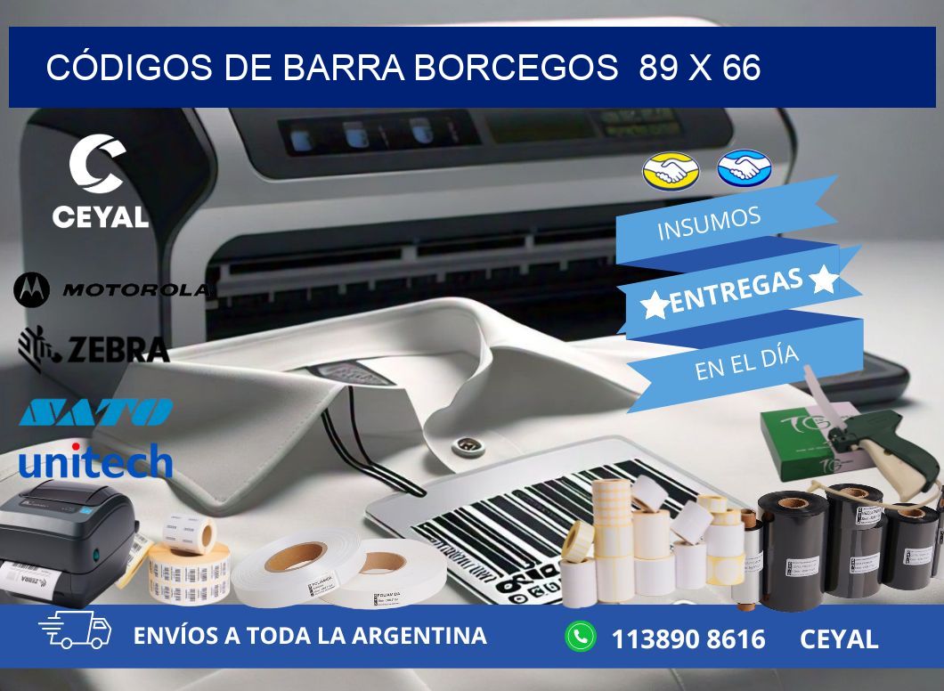 CÓDIGOS DE BARRA BORCEGOS  89 x 66