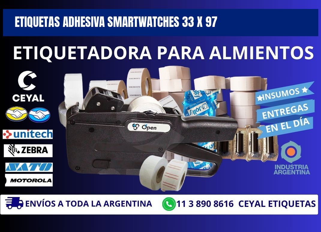 ETIQUETAS ADHESIVA SMARTWATCHES 33 x 97