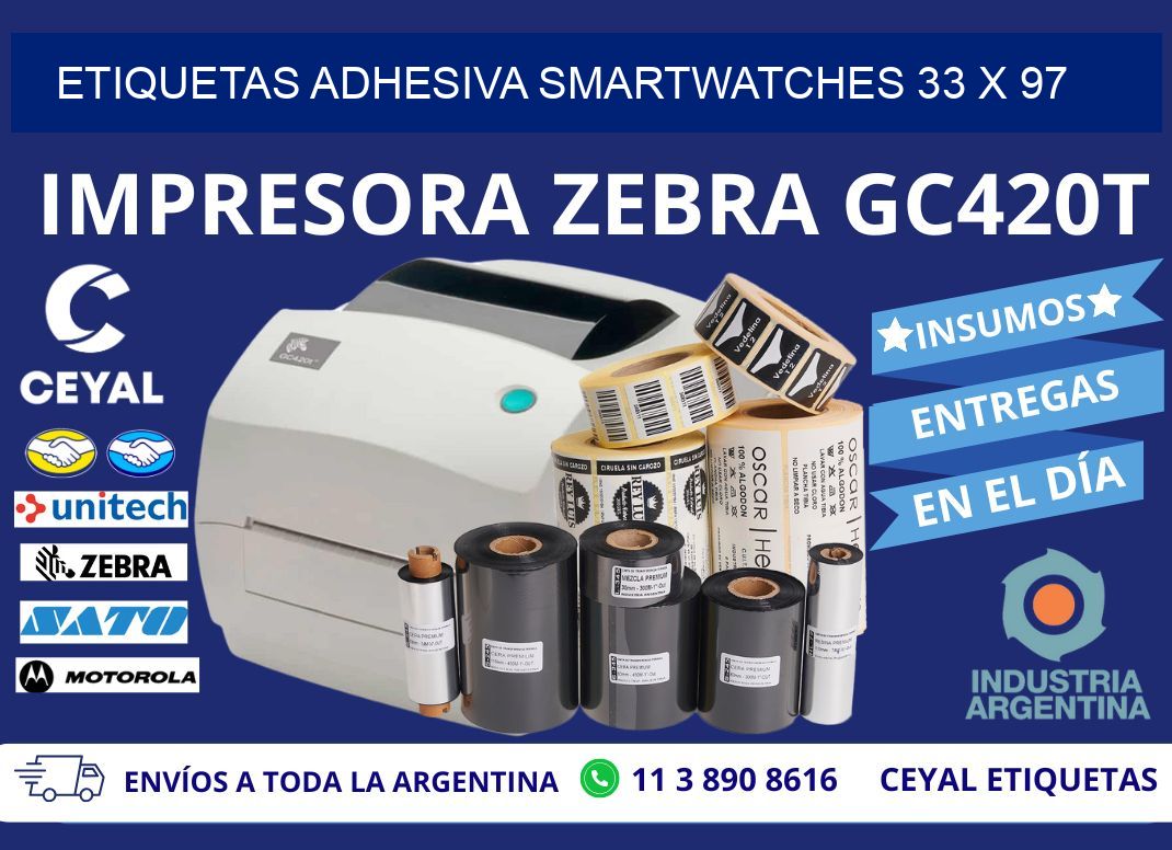 ETIQUETAS ADHESIVA SMARTWATCHES 33 x 97