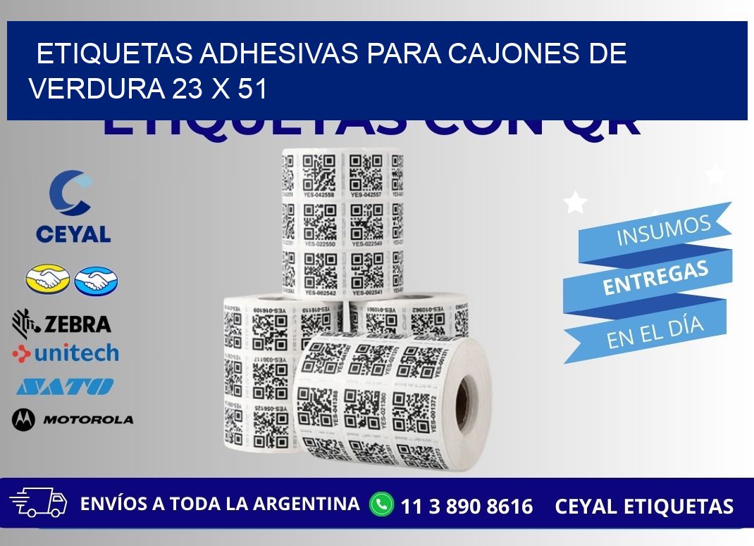 ETIQUETAS ADHESIVAS PARA CAJONES DE VERDURA 23 x 51