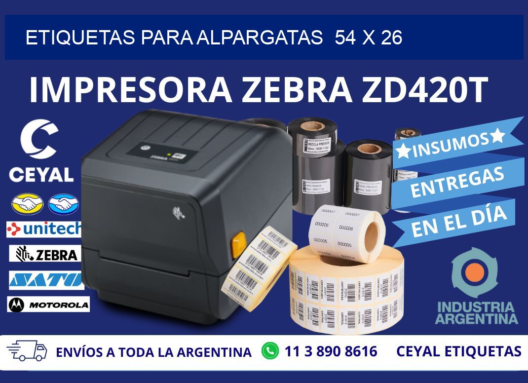 ETIQUETAS PARA ALPARGATAS  54 x 26