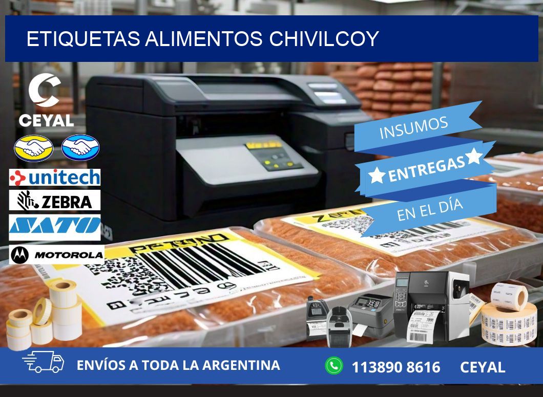 Etiquetas alimentos Chivilcoy