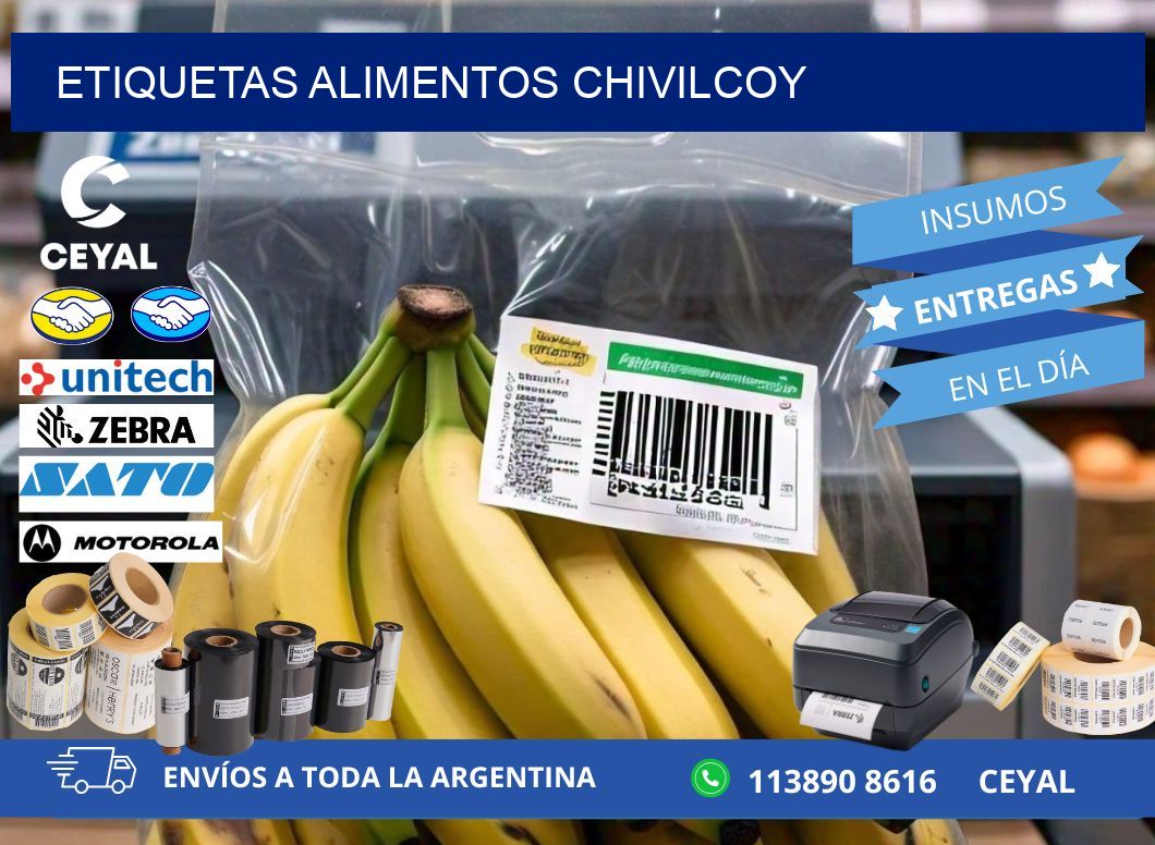 Etiquetas alimentos Chivilcoy