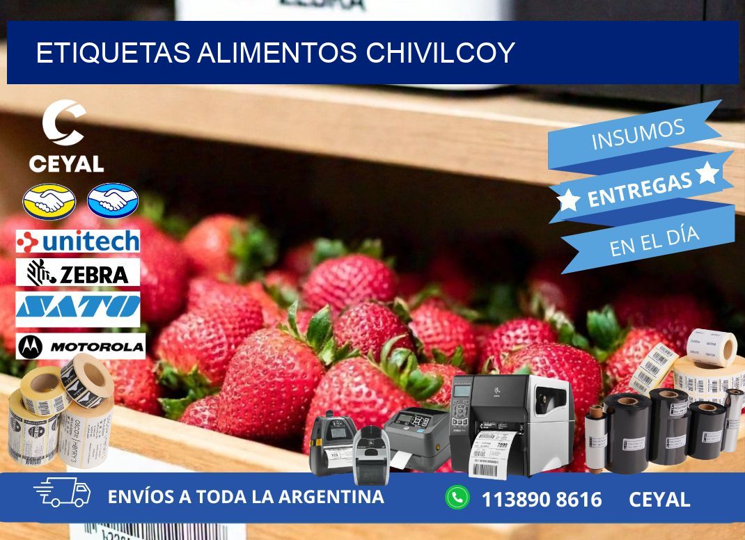 Etiquetas alimentos Chivilcoy