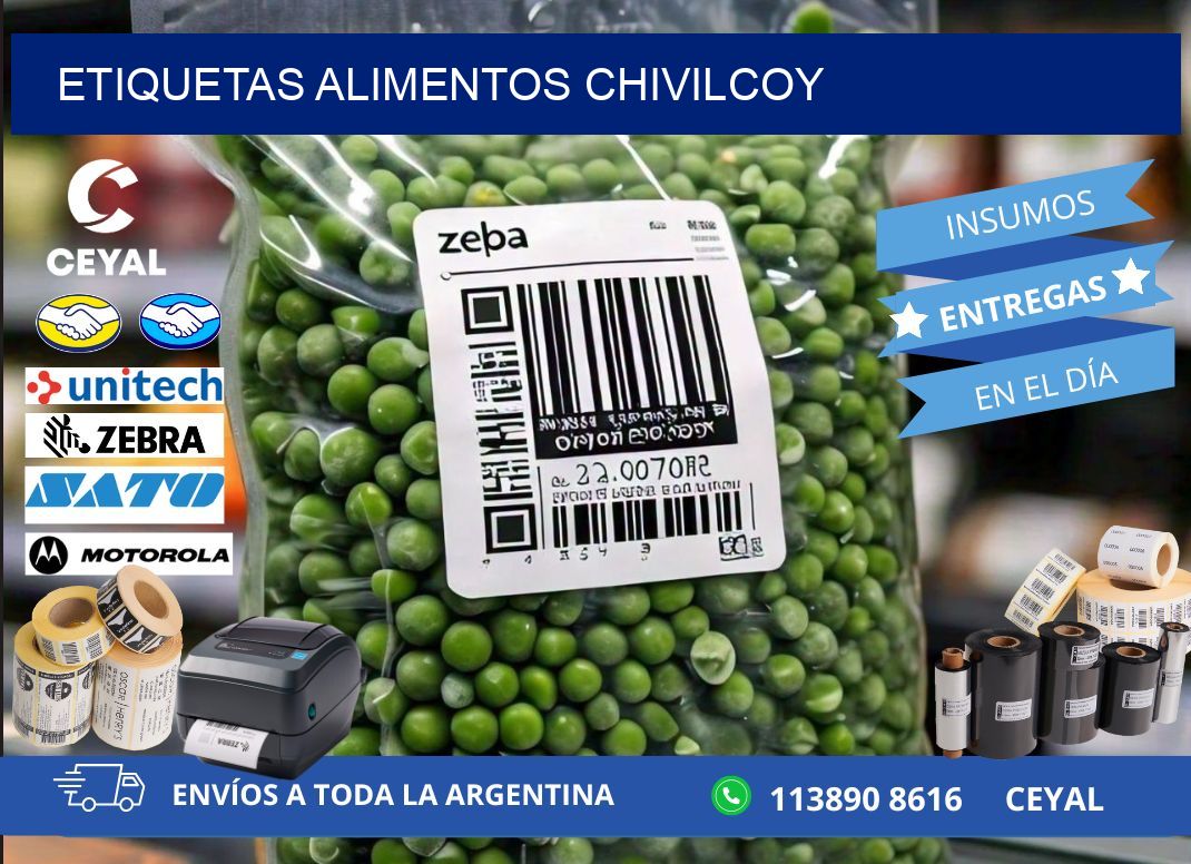 Etiquetas alimentos Chivilcoy