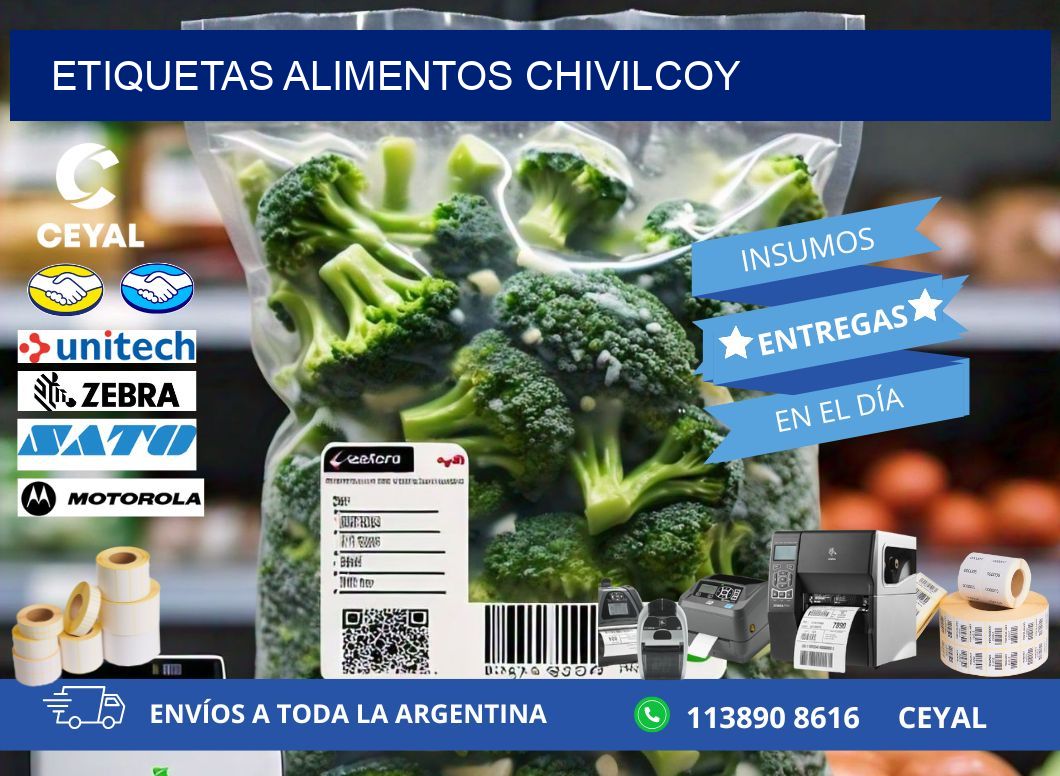 Etiquetas alimentos Chivilcoy