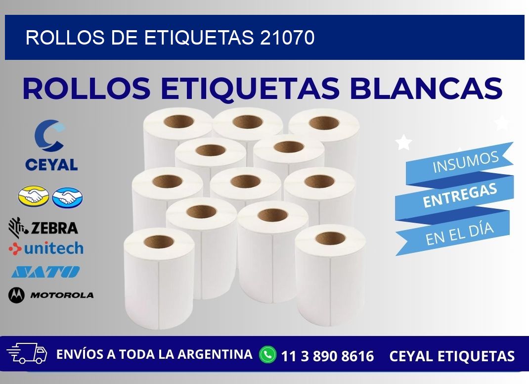 ROLLOS DE ETIQUETAS 21070