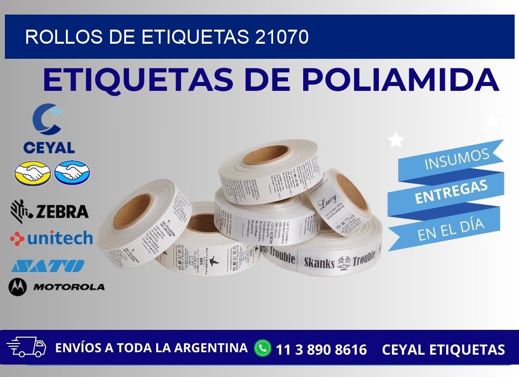 ROLLOS DE ETIQUETAS 21070