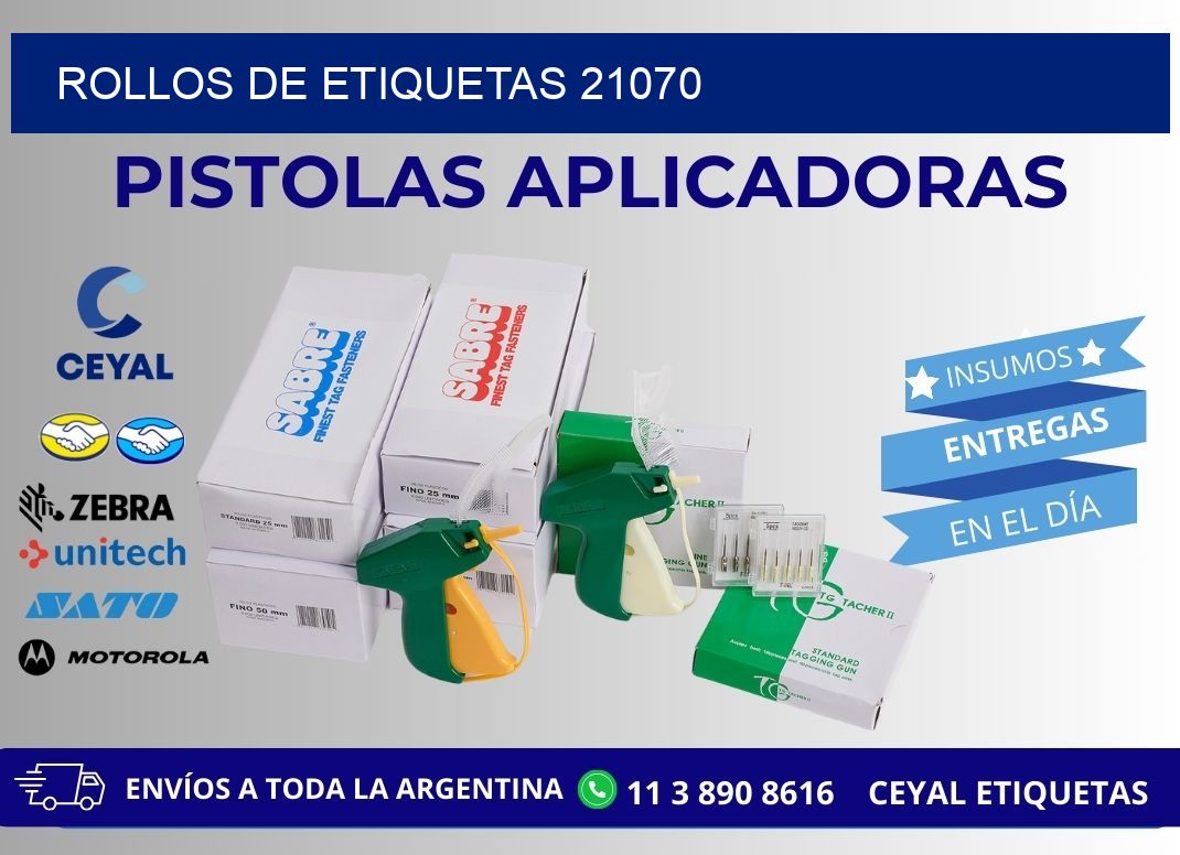 ROLLOS DE ETIQUETAS 21070