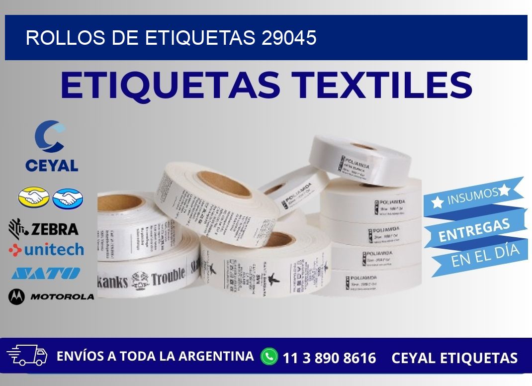 ROLLOS DE ETIQUETAS 29045