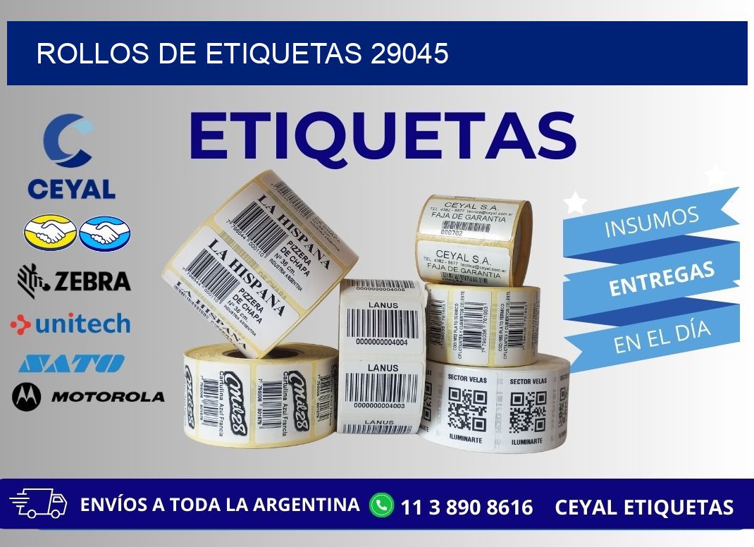 ROLLOS DE ETIQUETAS 29045