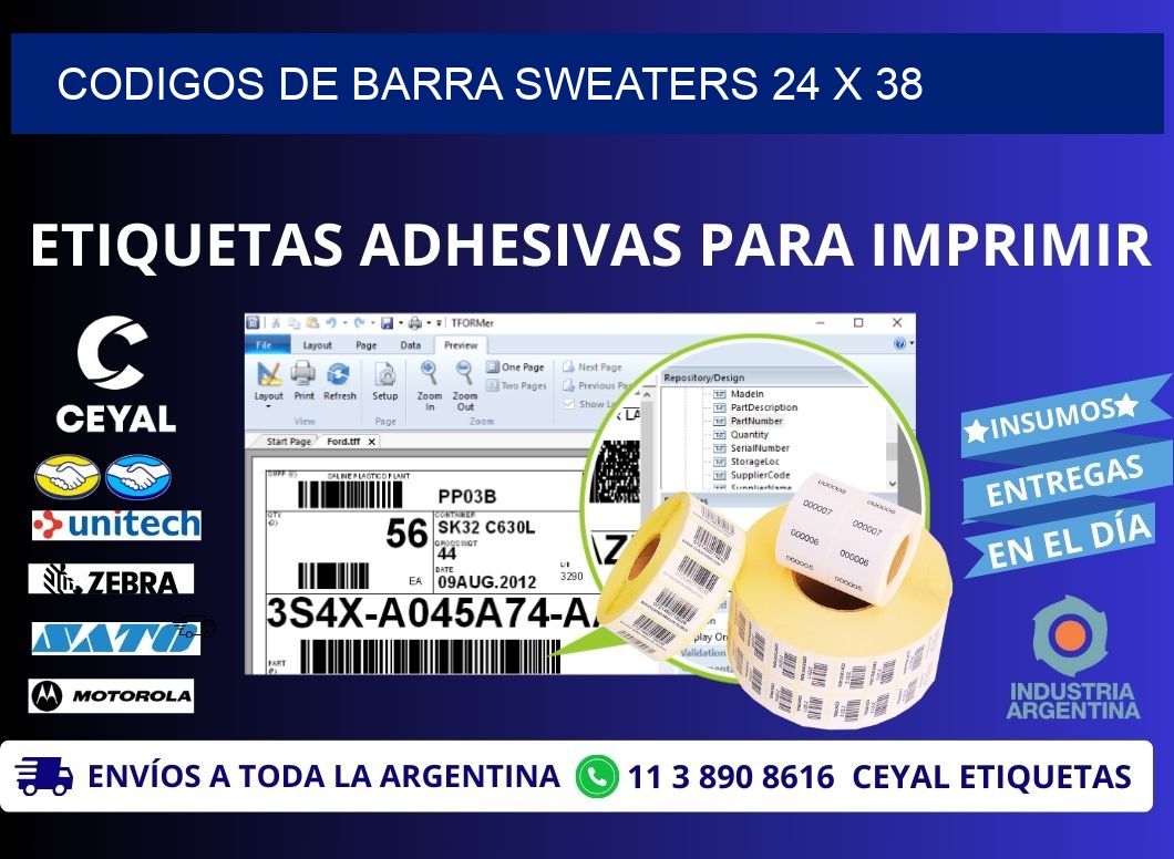 CODIGOS DE BARRA SWEATERS 24 x 38