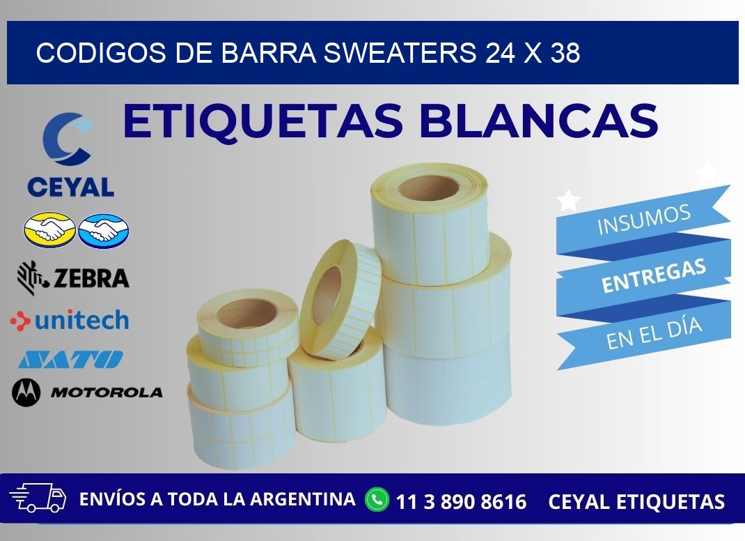 CODIGOS DE BARRA SWEATERS 24 x 38